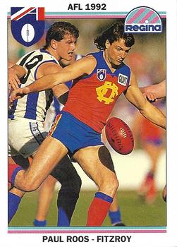 1992 AFL Regina #114 Paul Roos Front